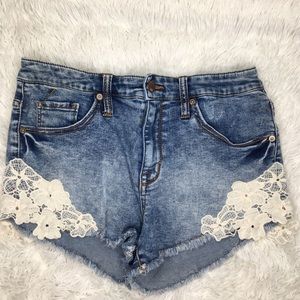 Mossimo Lace High Rise Shorts